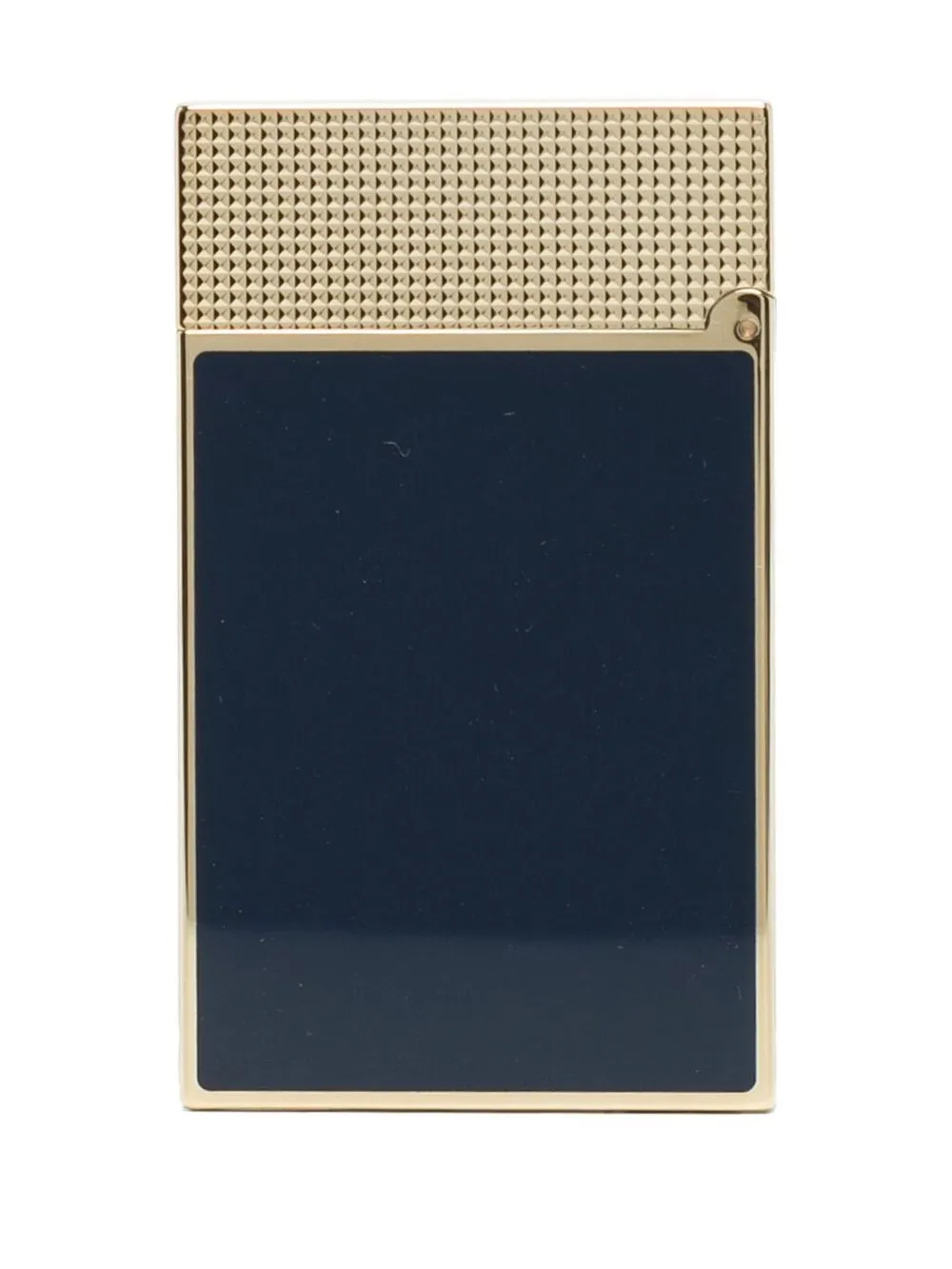 St Dupont Gold-plated Engraved-logo Lighter In Blue