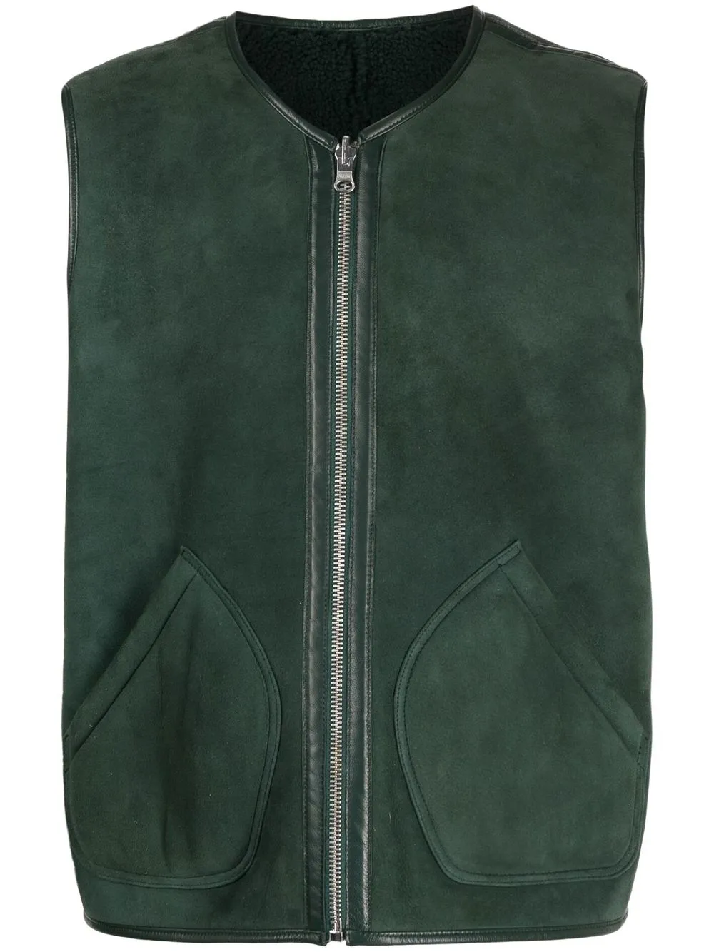 

YMC Wyatt suede waistcoat - Green