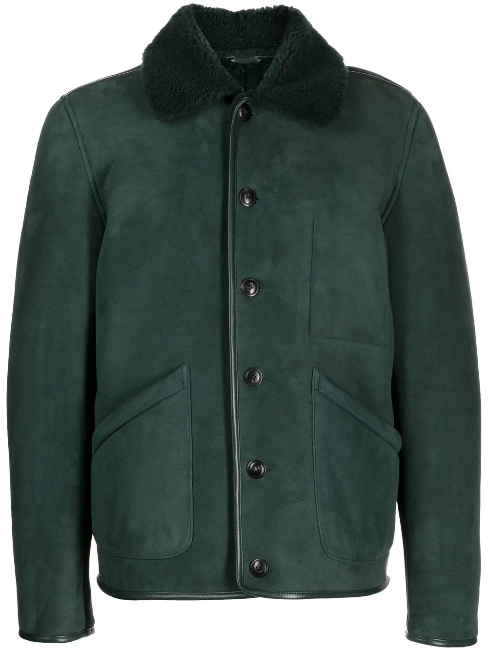 

YMC Brainticket suede coat - Green