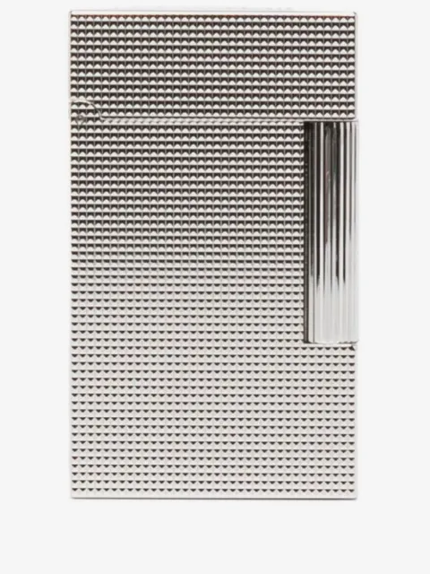 S.T. Dupont silver micro-diamond lighter 