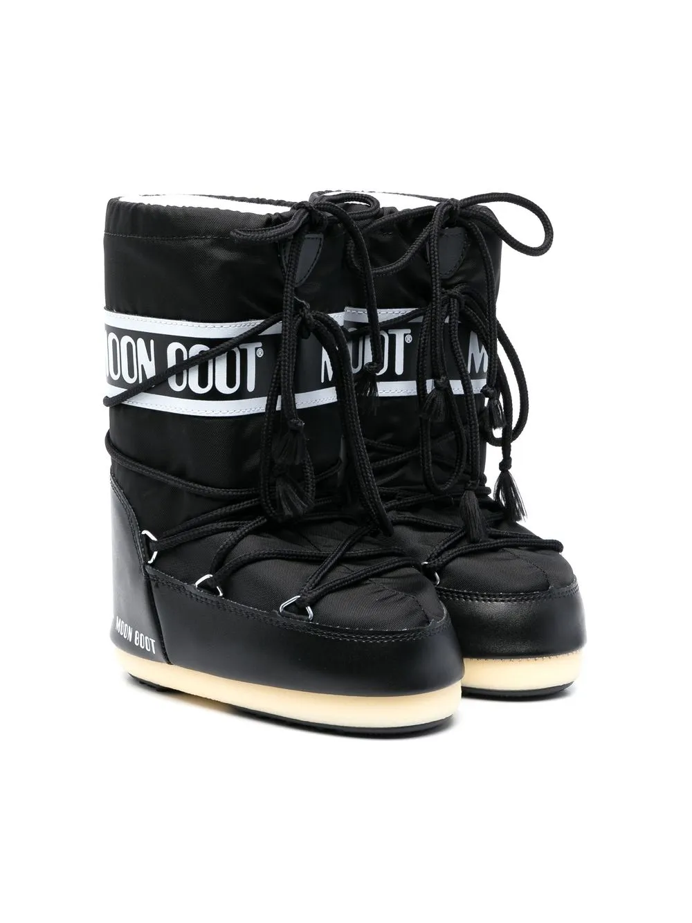 

Moon Boot Kids Icon logo-tape snow boots - Black