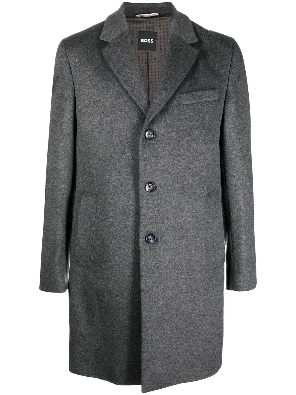 

BOSS abrigo con botones - Gris