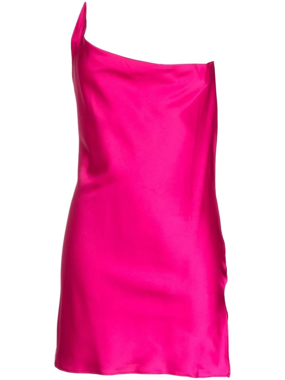 

Loulou x RUE RA asymmetric bias-cut minidress - Pink