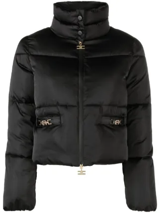 Elisabetta Franchi ジップアップ パデッドジャケット | ブラック 