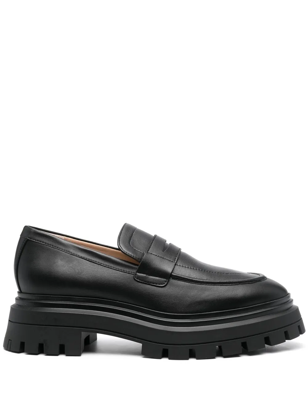 

Stuart Weitzman mocasines Bedford con suela gruesa - Negro