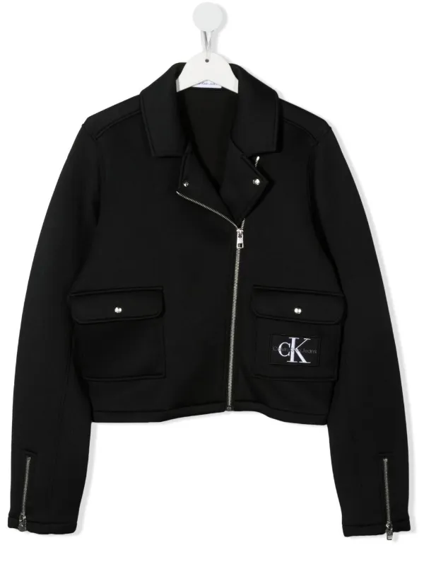 Calvin Klein logo-patch Bomber Jacket - Farfetch