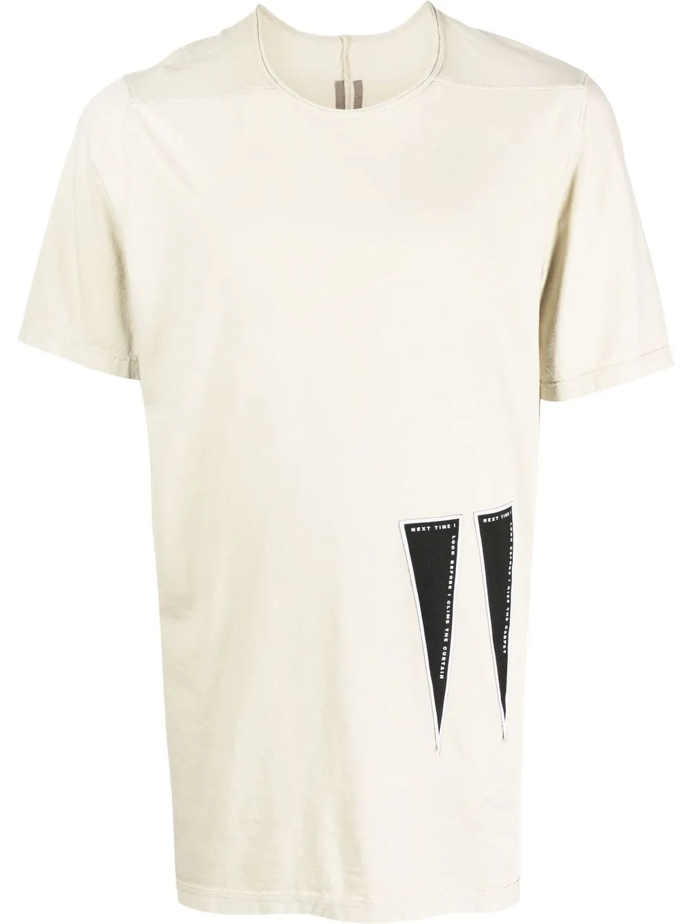 

Rick Owens DRKSHDW slogan-patch short-sleeve T-shirt - Neutrals