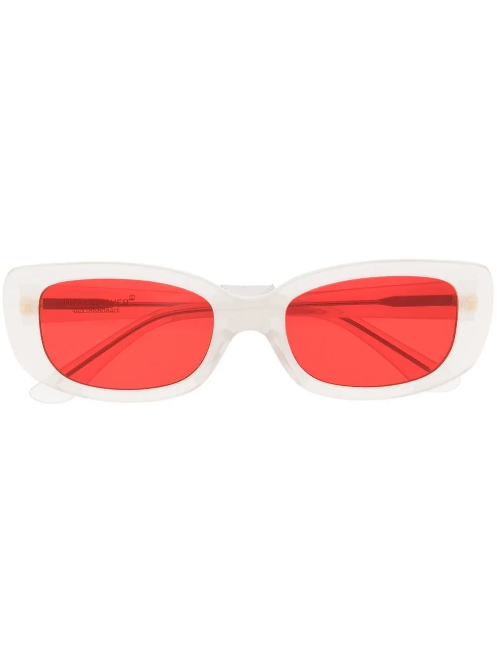 Undercover rectangle-frame sunglasses - White