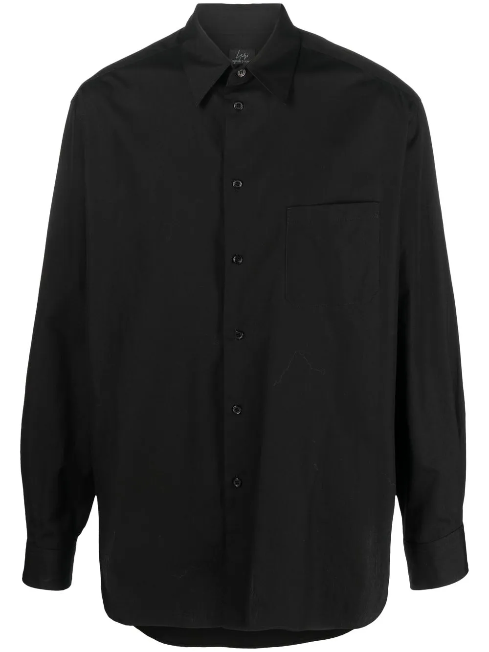 

Yohji Yamamoto camisa de popelina manga larga - Negro