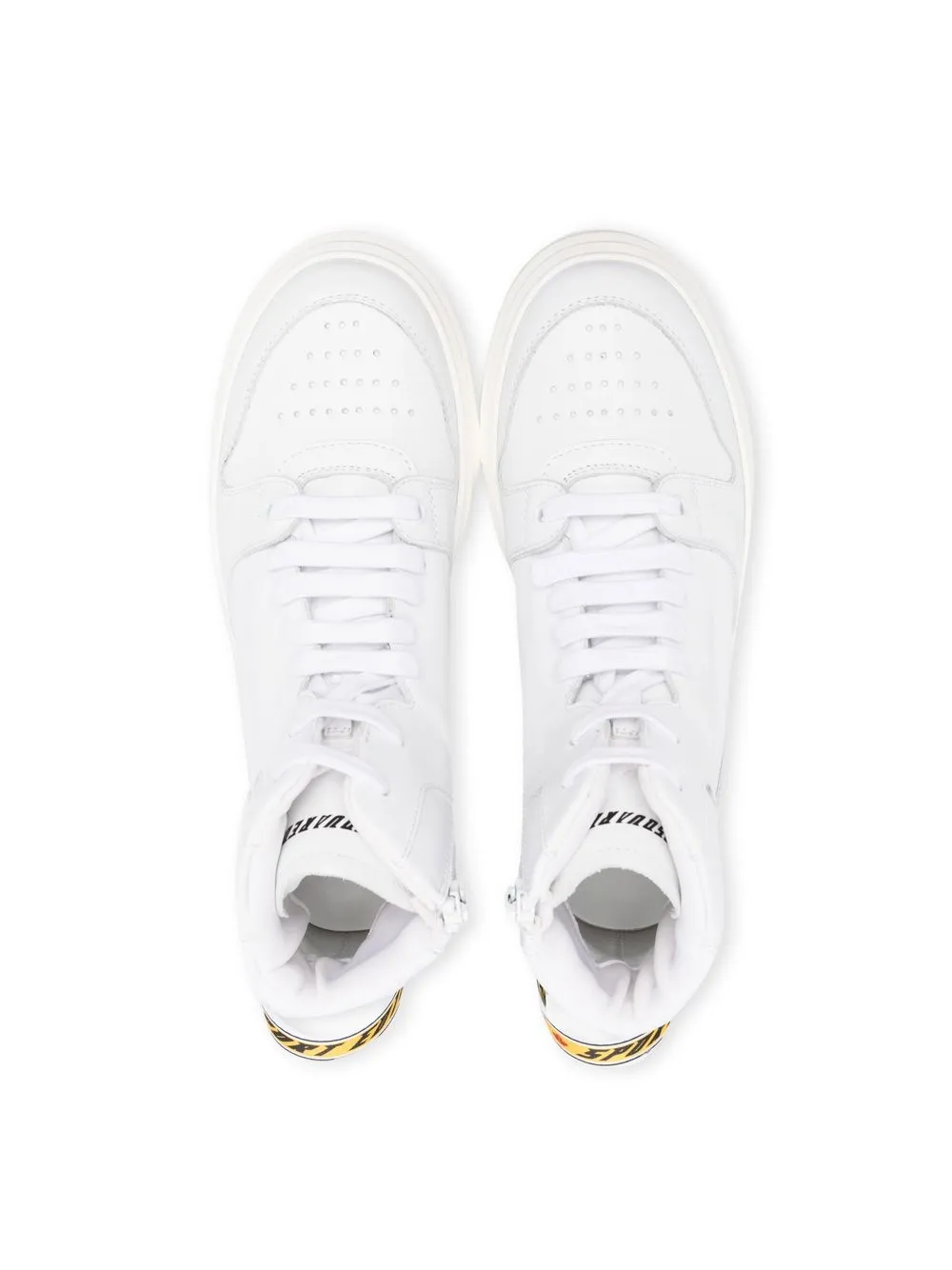 Dsquared2 Logo-strap High-top Sneakers In White