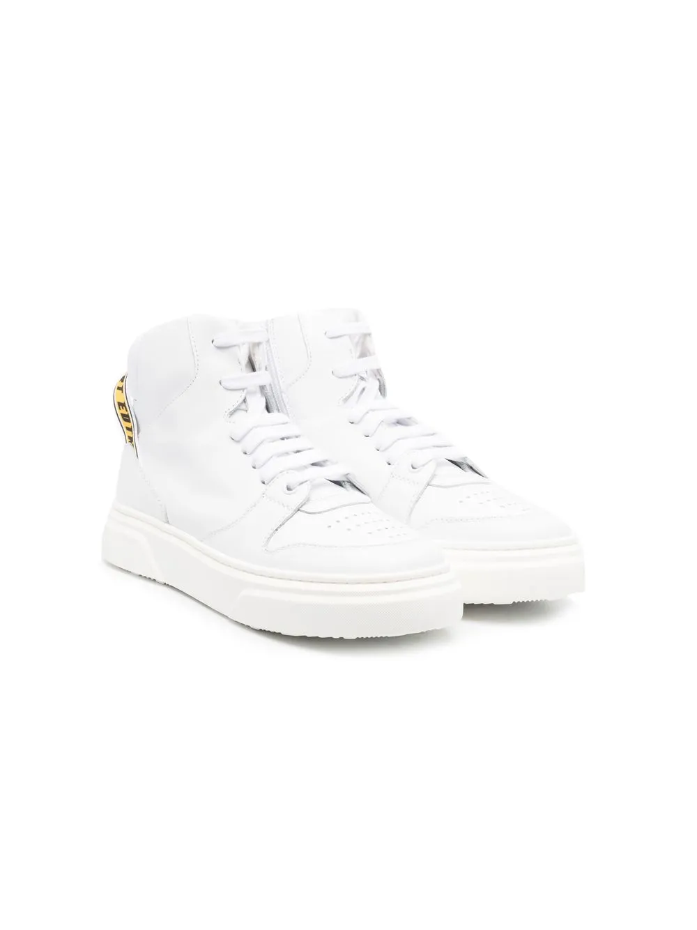 

Dsquared2 Kids tenis altos con correa del logo - Blanco