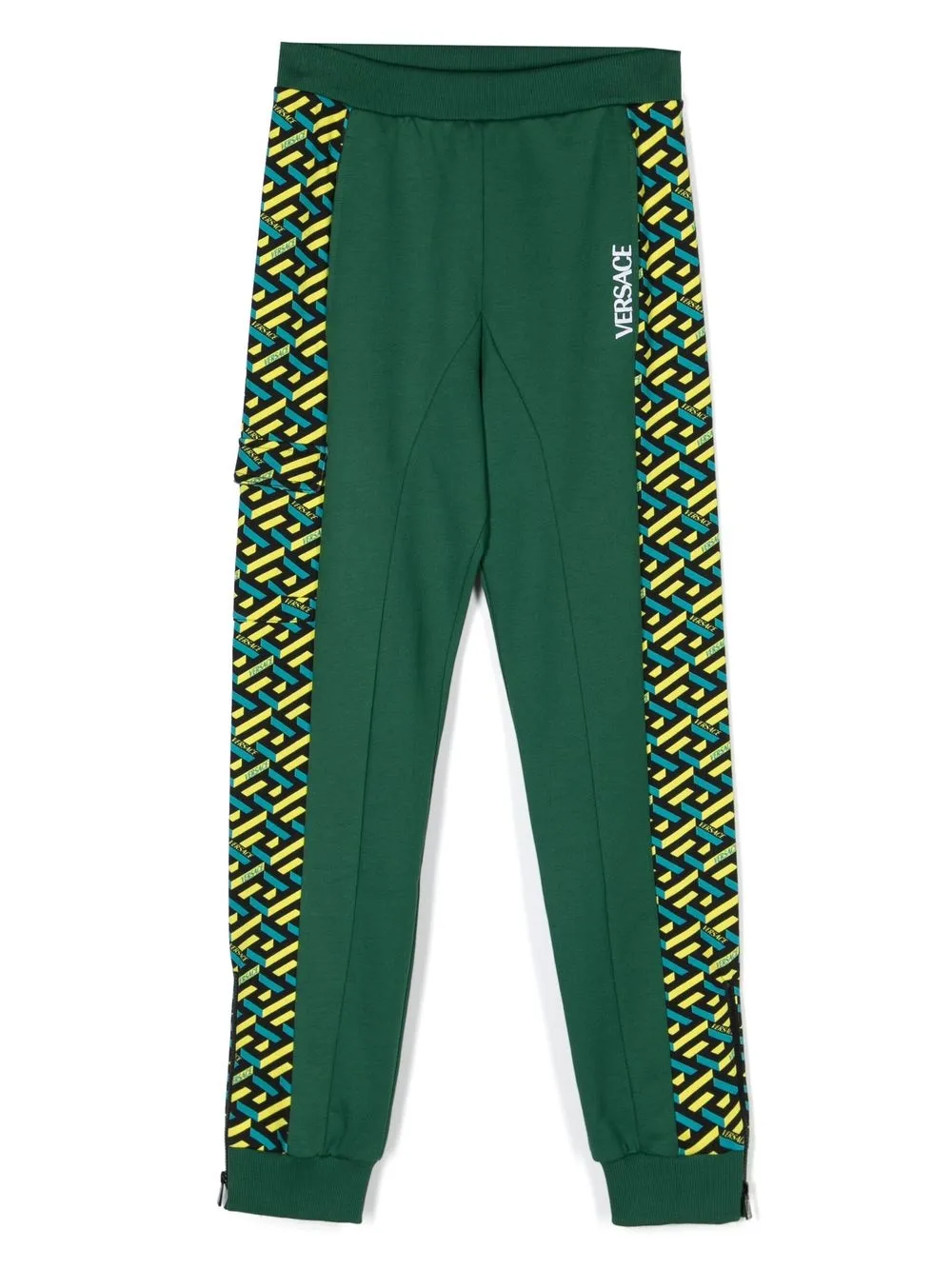 

Versace Kids pantalones con motivo geométrico - Verde