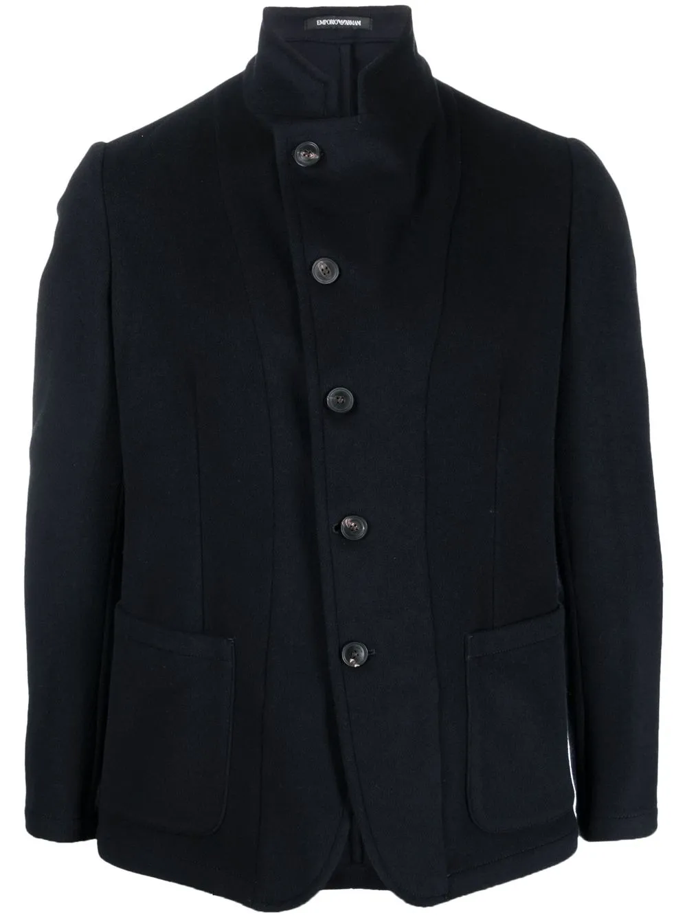 

Emporio Armani off-centre shirt jacket - Blue