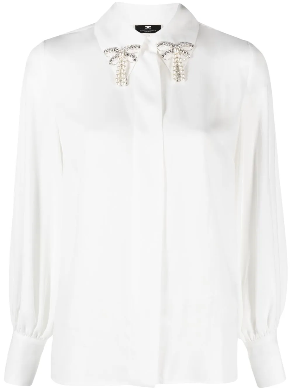 

Elisabetta Franchi blusa con detalle de moño - Blanco