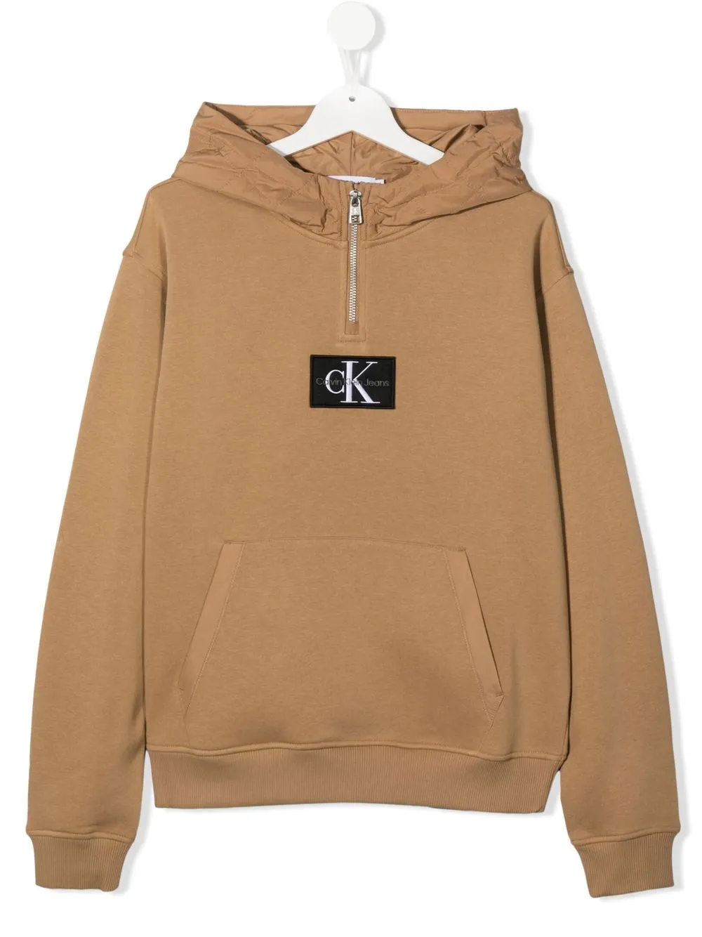 

Calvin Klein Kids hoodie con parche del logo - Marrón