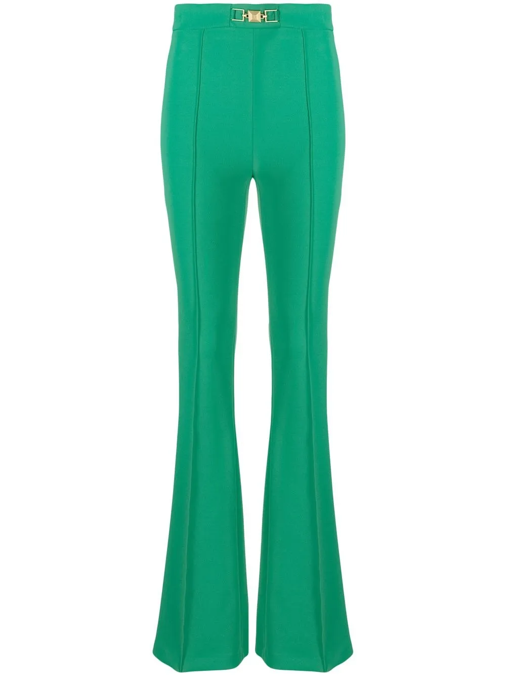 

Elisabetta Franchi pantalones acampanados con tiro alto - Verde