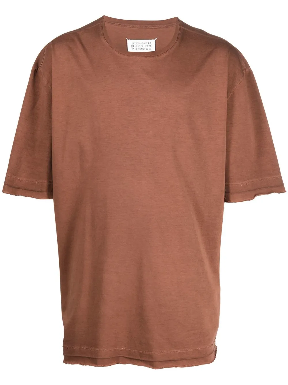 

Maison Margiela playera con dobladillo envejecido - Marrón