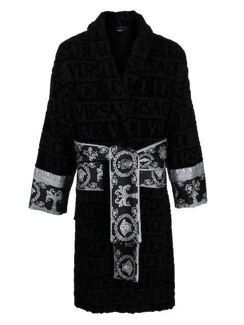 Versace Barocco-panel logo devoré robe