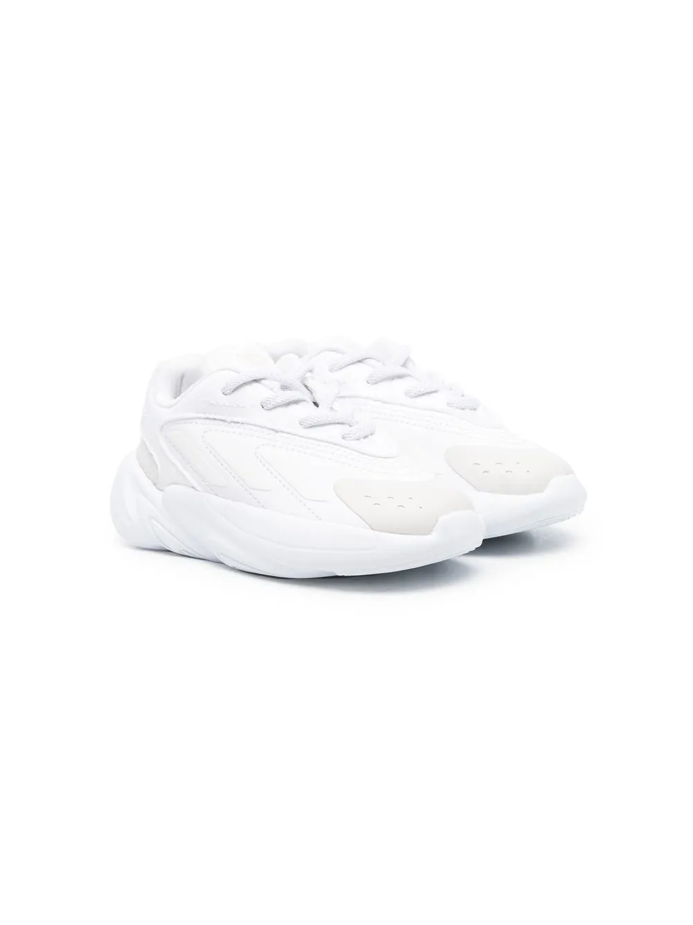 

adidas Kids tenis bajos con paneles - Blanco