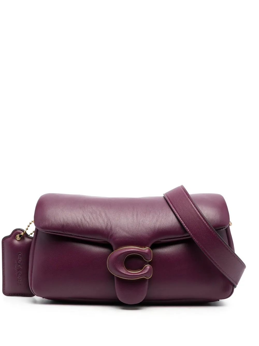 

Coach bolsa de hombro con parche del logo - Morado