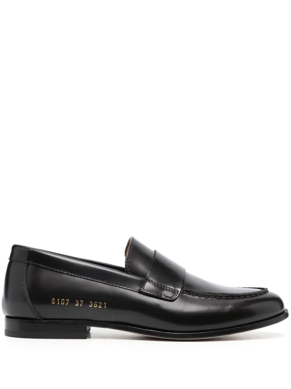 

Common Projects logo-print leather loafers - Brown