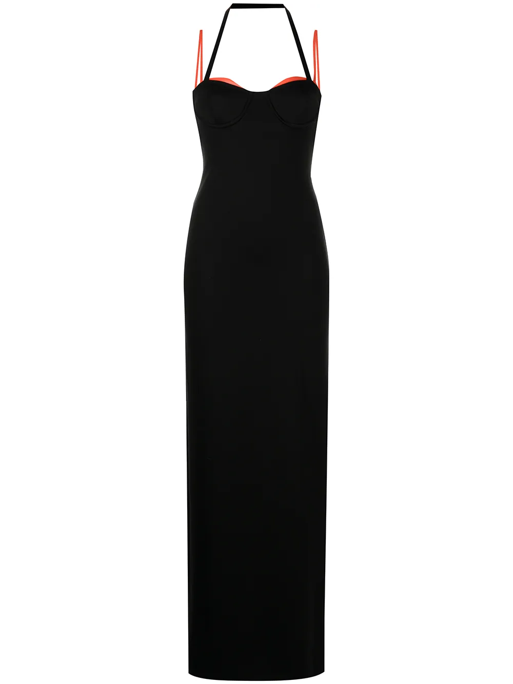 

STAUD vestido largo Masonite - Negro