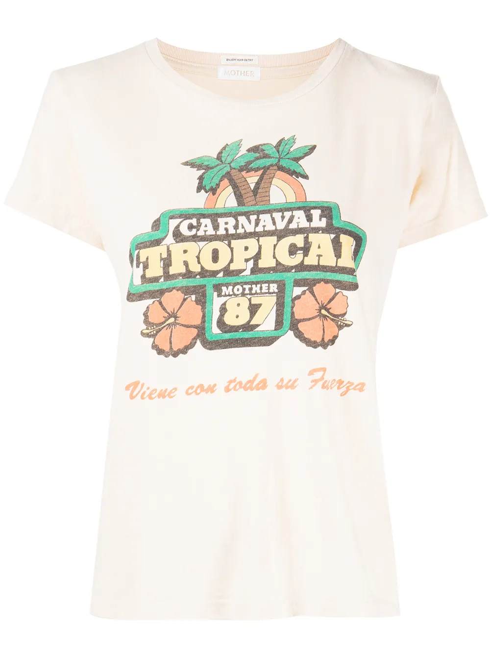 

MOTHER Carnaval Tropical graphic-print T-shirt - White
