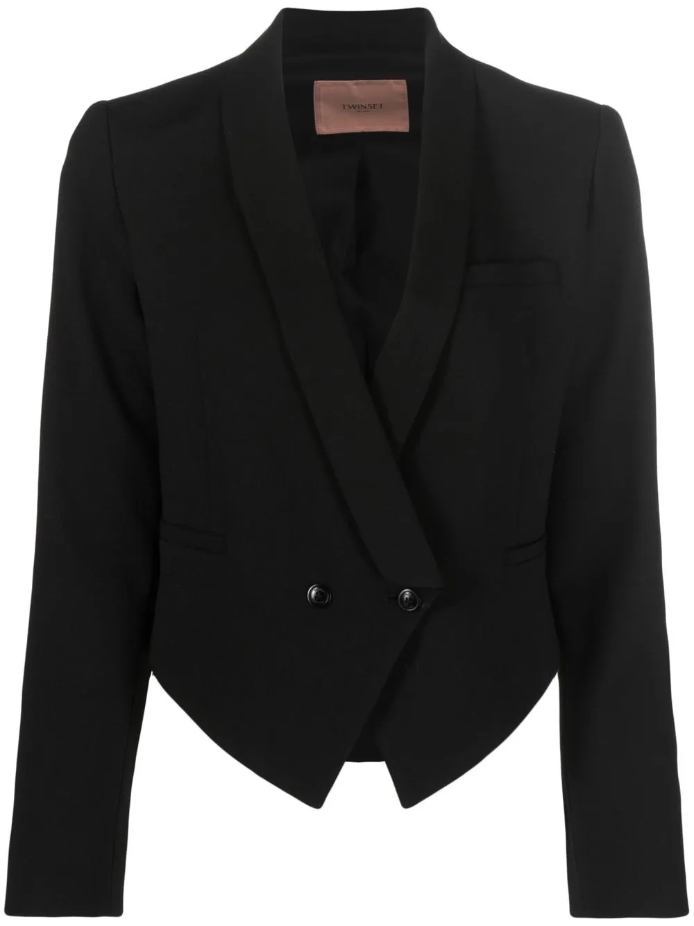 

TWINSET blazer corto con doble botonadura - Negro