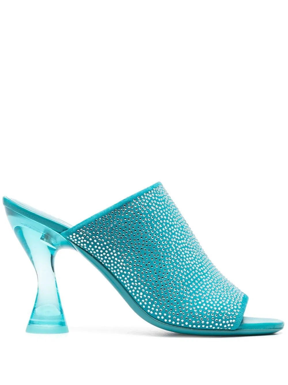 

BY FAR mules con detalles de strass - Azul