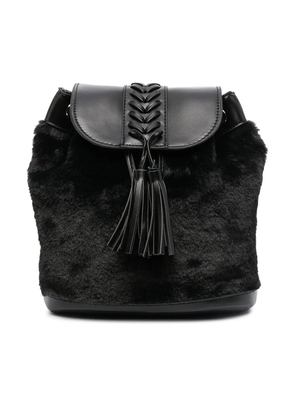 

Abel & Lula faux-fur tassel backpack - Black