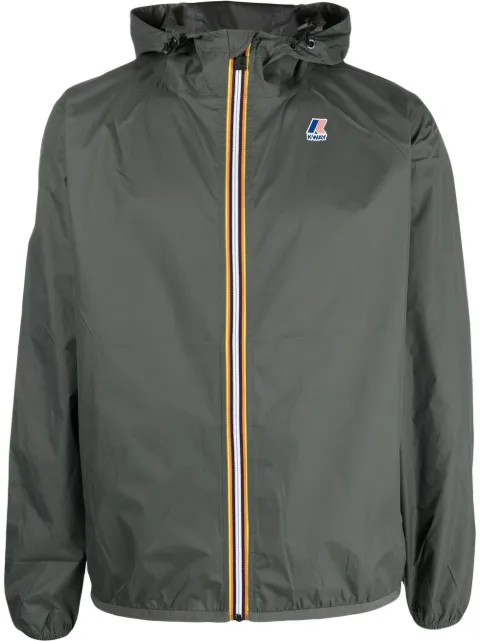 K-Way logo-print hooded jacket