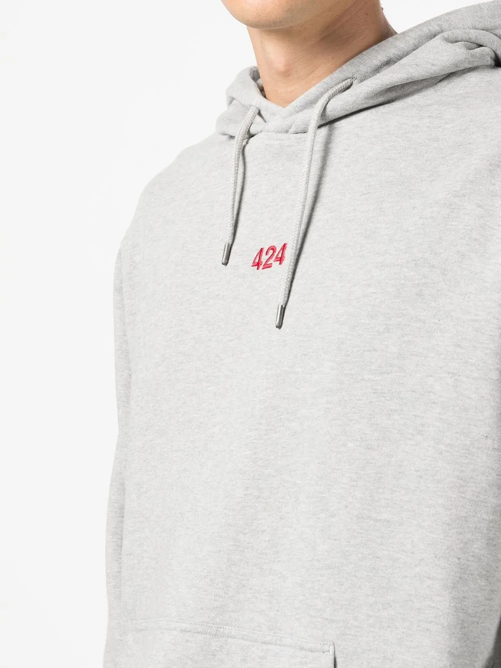 424 logoembroidered Drawstring Hoodie Farfetch