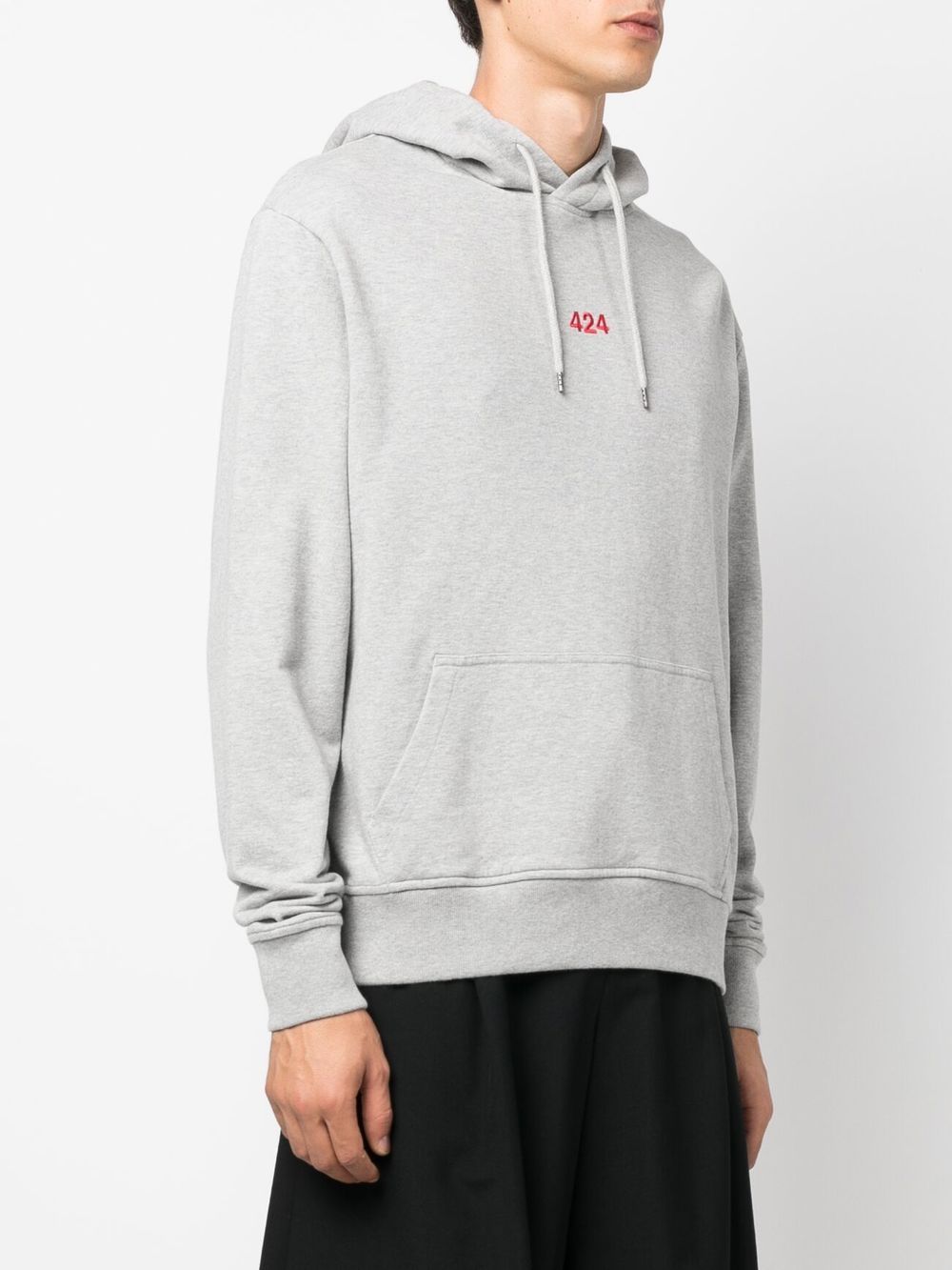 424 logo-embroidered Drawstring Hoodie - Farfetch