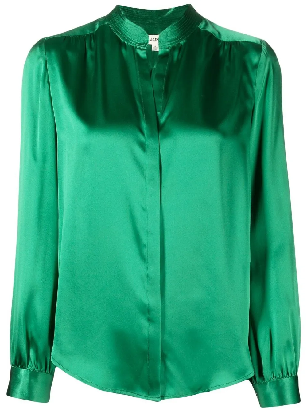 

L'Agence blusa de seda con botones - Verde