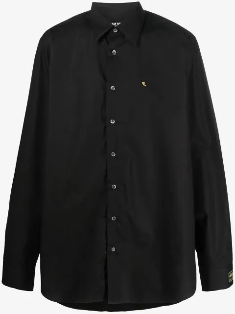 Raf Simons logo刺绣长袖衬衫