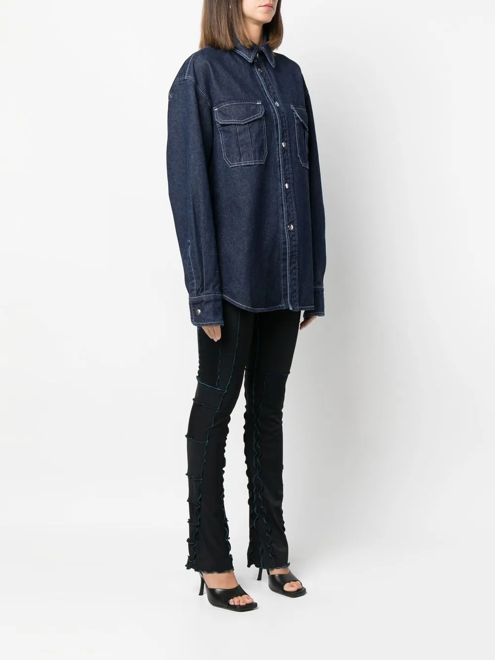  Anouki Jeanshemd Im Oversized Look   Blau 