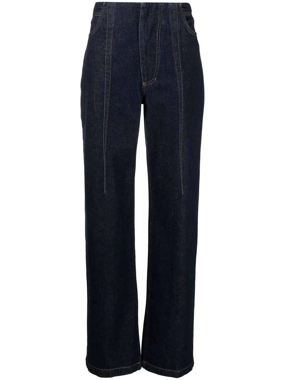 

ANOUKI wide-leg seam-detail jeans - Blue