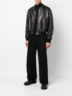 Jil sander leather on sale coat