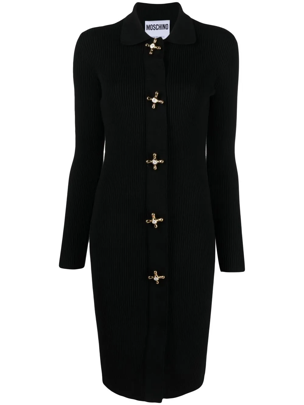 

Moschino long-sleeve knitted dress - Black