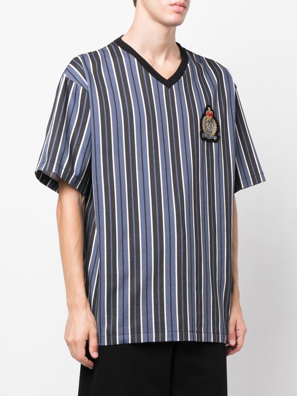 Kenzo logo-patch striped T-shirt Men