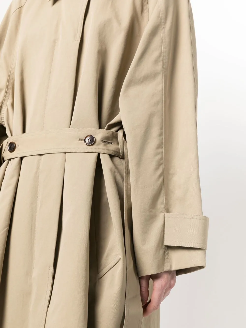 Low Classic Trenchcoat met raglan mouwen Beige