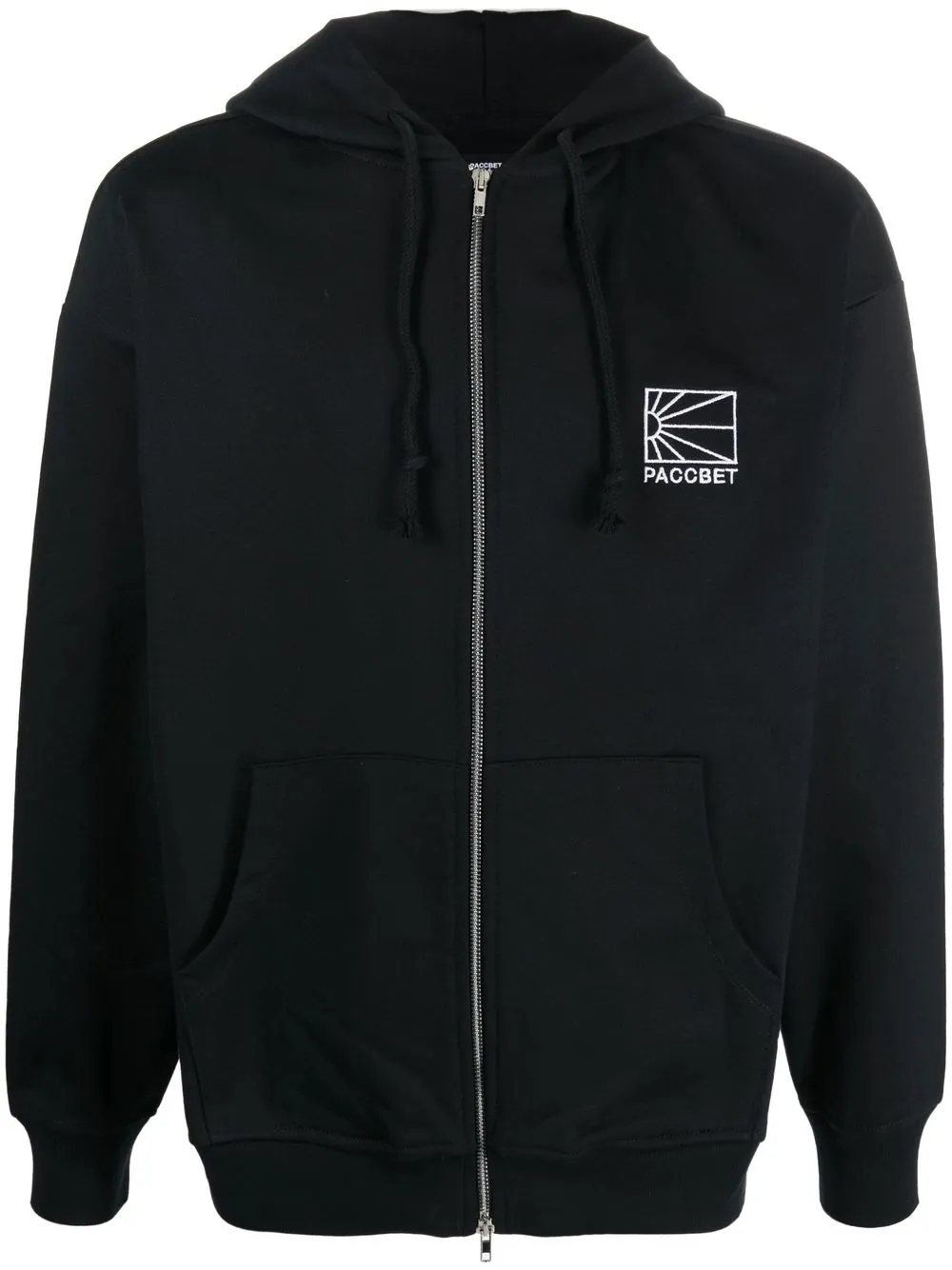 

PACCBET hoodie con cierre y logo estampado - Negro