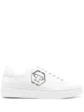 Philipp Plein leather low-top sneakers - White
