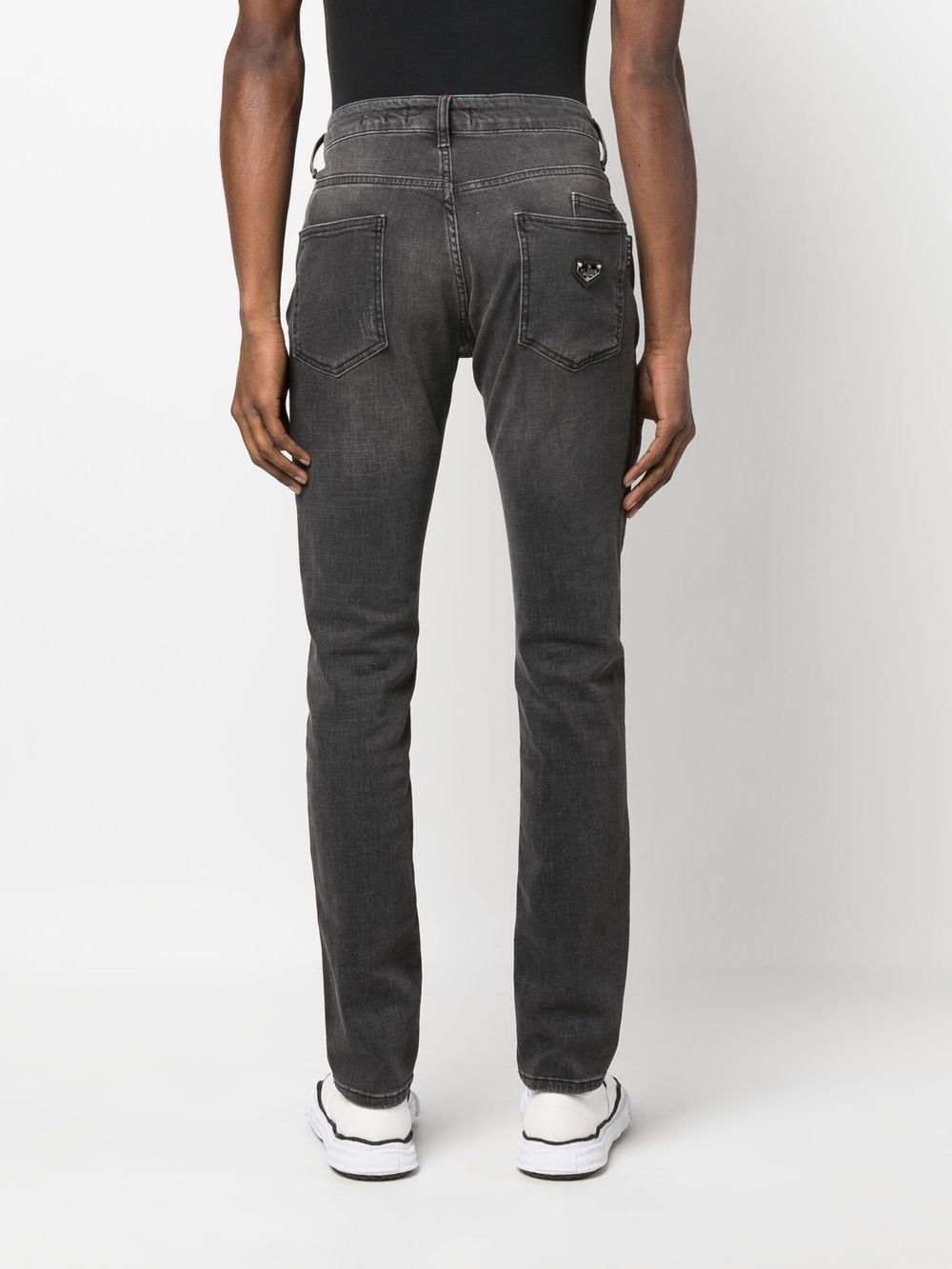 Shop Philipp Plein Straight-leg Cut Jeans In Grey