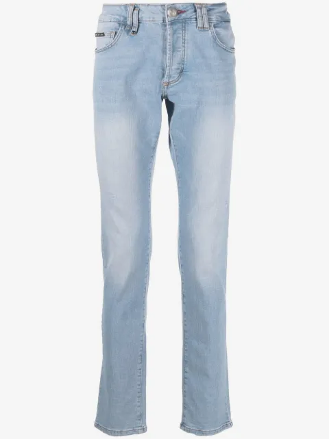 Philipp Plein Super Straight-cut stonewashed jeans
