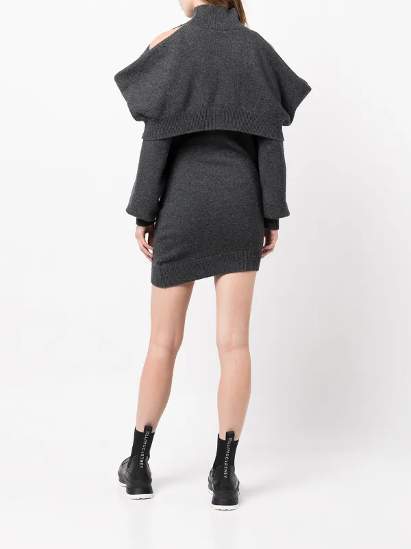 ワンピース Alexander Wang Dark grey stretch polyester mini dress Alexander Wang Shrunken Mini T-shirt Dress | Grey | FARFETCH
