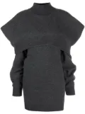 Alexander Wang knitted cold-shoulder mini dress - Grey