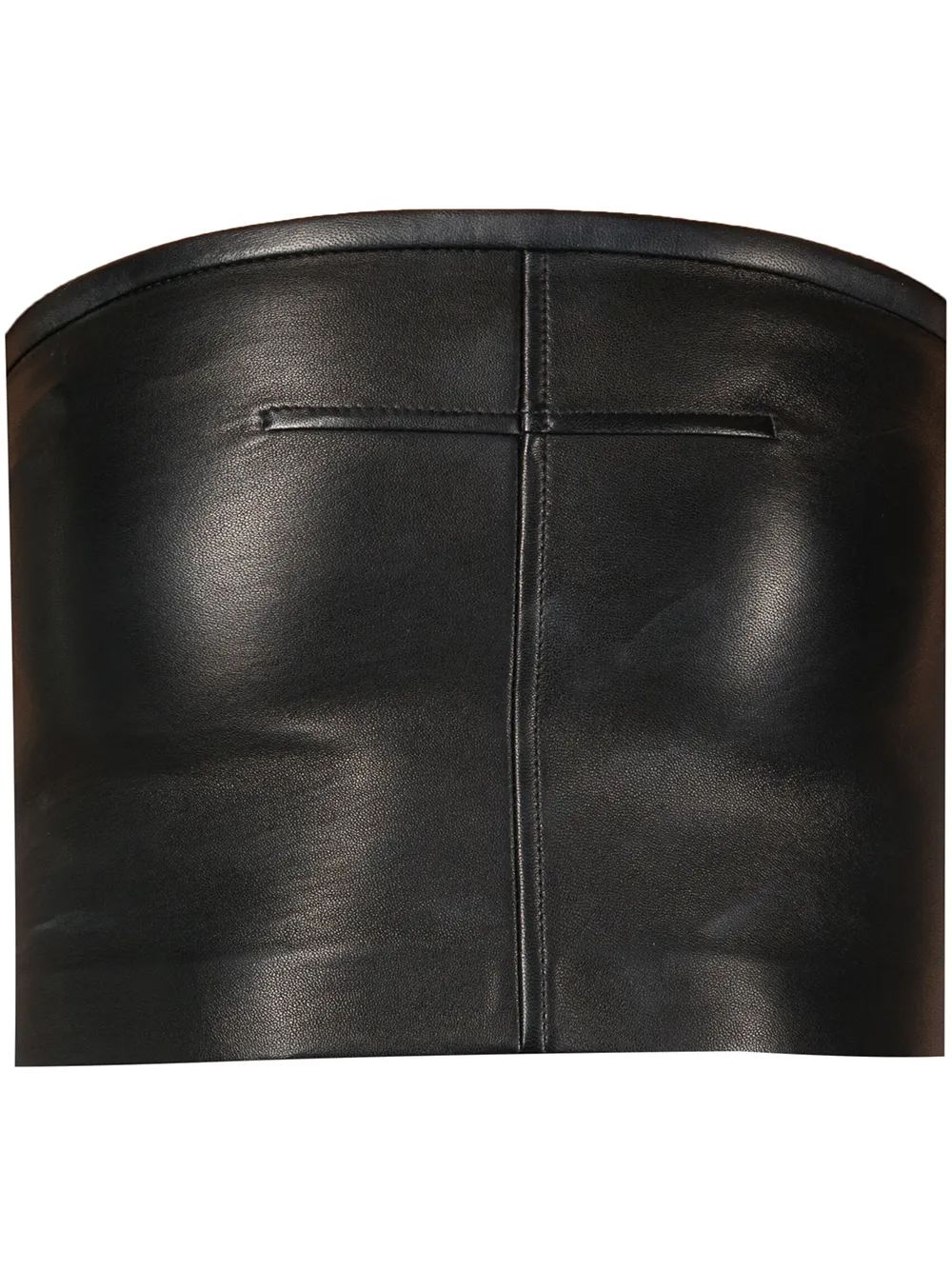 Shop Alexander Wang Leather Bodycon Tube Top In Black