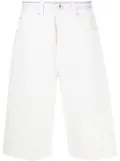 Alexander Wang logo-webbing board shorts - White