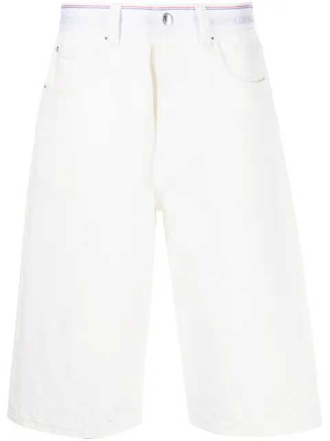 Alexander Wang shorts con franjas del logo